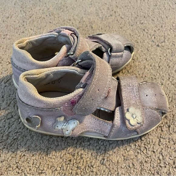 Superfit Toddler Pink Leather Sandals Ankle Support Size 8 - Picture 4 of 9